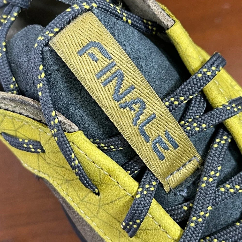 La Sportiva Finale Yellow Brown Black Rock Climbing Shoes‎ Lace up Men's 12.5 US